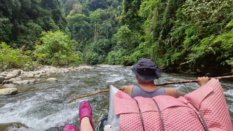 Med jungletaxi på Sumatra Indonesien