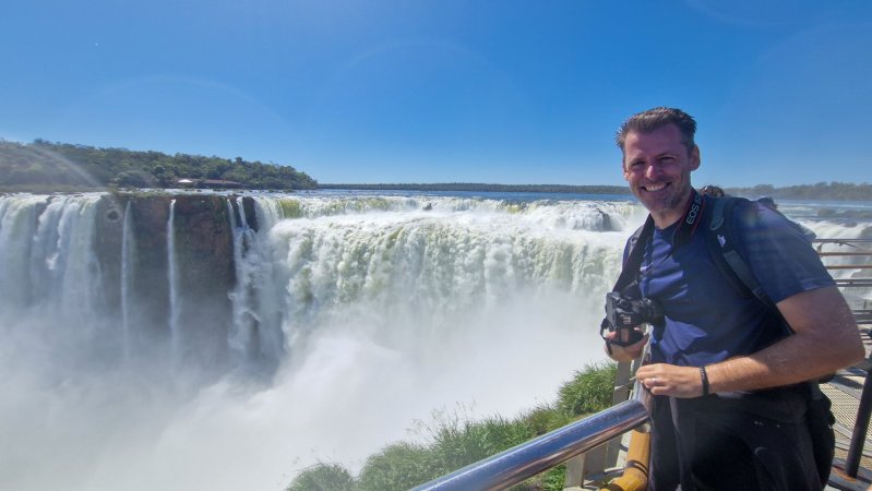 Helt tæt på Iguazu vandfaldene