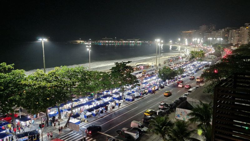 Natteliv i Rio de Janeiro Brasilien