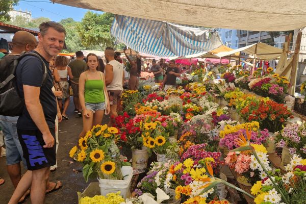 På søndagsmarked i Rio de Janeiro Brasilien