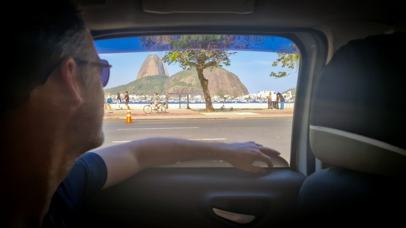 Uber-tur i Rio de Janeiro Brasilien