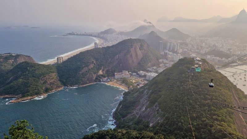 Udsigten fra Sukkertoppen i Rio de Janeiro Brasilien