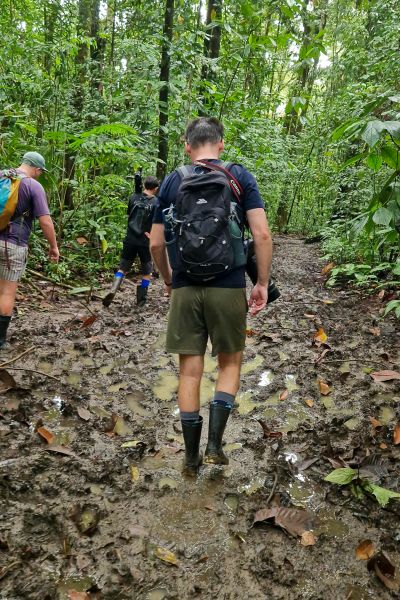 Mudret stier i Corcovado Nationalpark